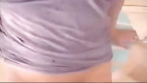 Girl in a blue dress