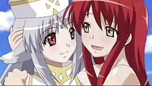 Japanese cartoon  Group of young people have fun on beach