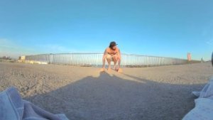 Edging in Public Toilet After Beach Workout – 8K VR180 Tease (Full on OF & FH)