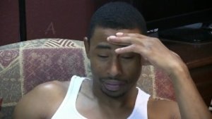 Uriels hard cock told me he liked the vibrator up his ass