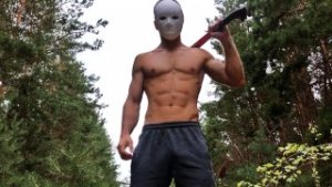 Halloween in the forest with a monster!