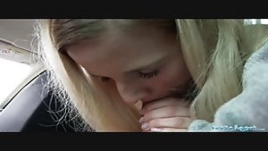 Public Agent Katy Pearl gets her tight pussy fucked in a car