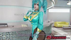 Sexy Bunny Cosplay Sola Anime Girl with Big Ass in Pantyhose Rule34– Tit Massage, Wet Cunnilingus, and Anal Vibrator Stimulation