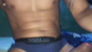 hot latin stepson masturbates alone